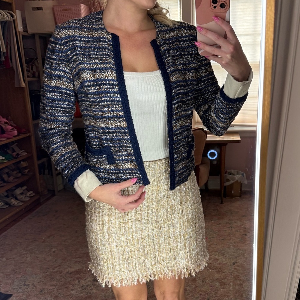 Vintage Tweed Open Blazer - Picture 10 of 11